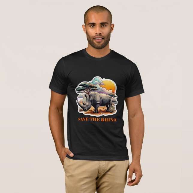 CAMISETA RHINOCEROS PRETOS 13 (Frente Completa)