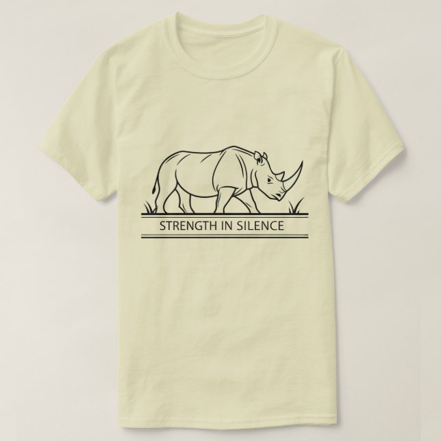Camiseta Rhinoceros - Strength In Silence (Frente do Design)