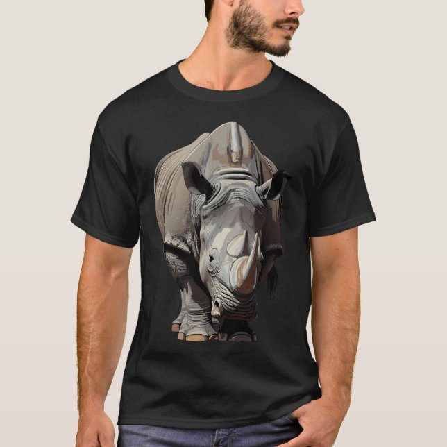 Camiseta Rhinoceros Wildlife Animal (Frente)