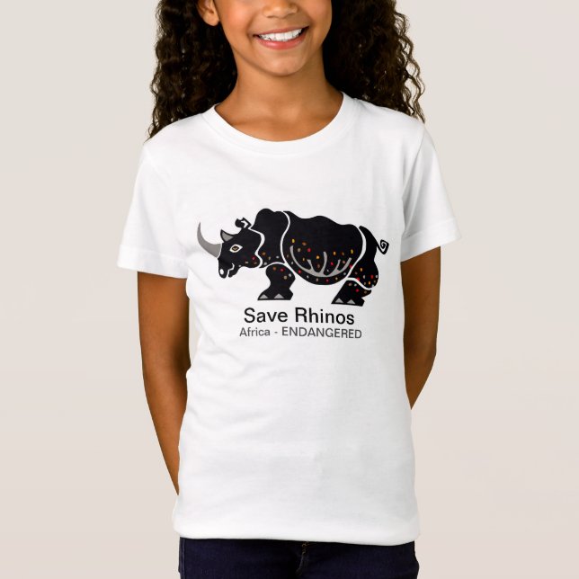 Camiseta RHINOS - Amante de os animais - Natureza (Frente)