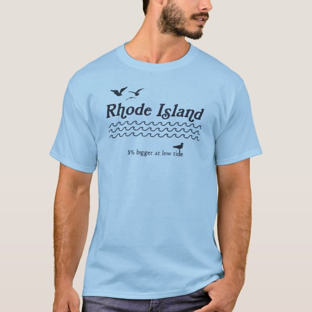 Camiseta Rhode Island - 3% maior em Lowtide (Frente)