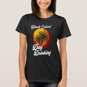 Camiseta Rhode Island Day Bebendo Retro Beach Summer Famili