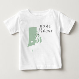 Camiseta Rhode Island Home Grown | Estado das Cores Editáve