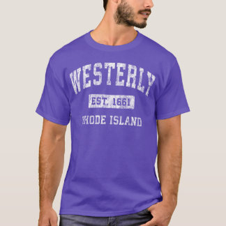 Camiseta Rhode Island Ocidental Ri Estabelecido Esportes en