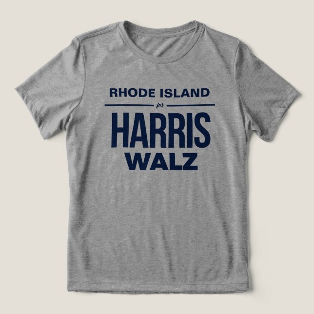 Camiseta Rhode Island para Harris Walz (Design frontal)