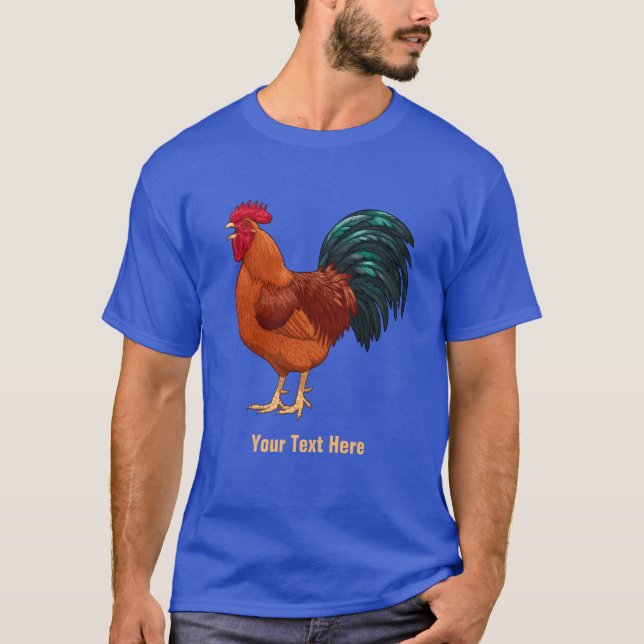 Camiseta Rhode Island Red Rooster Crowing (Frente)