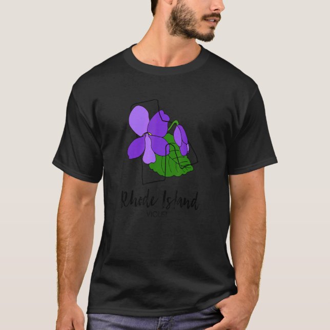 Camiseta Rhode Island Violet Flower (Frente)