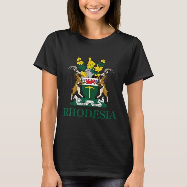Camiseta Rhodesia Coat Of Arms Zimbabwe Funny South Africa  (Frente)