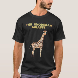 Camiseta Rhodesian Giraffe Design Para Gira Selvagem