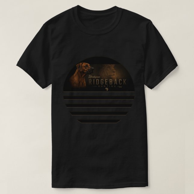 Camiseta Rhodesian Ridgeback com Leão (Frente do Design)