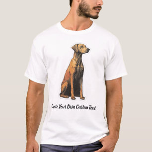Camiseta Rhodesian Ridgeback Crie Seu Próprio Texto Persona