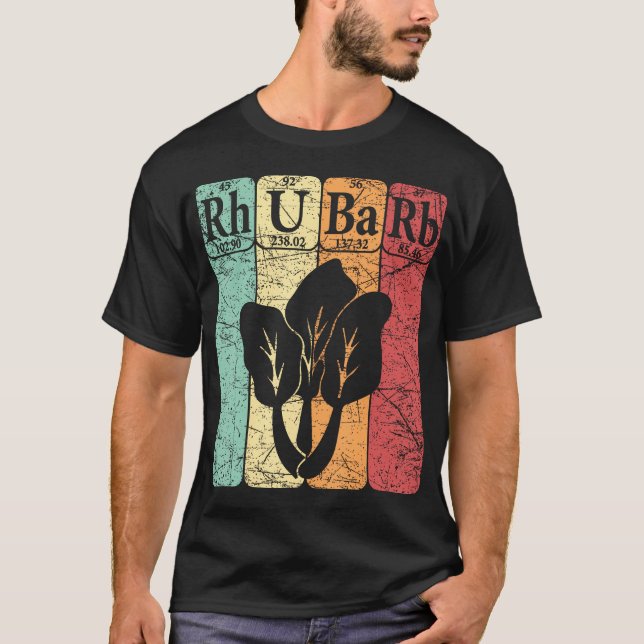 Camiseta Rhubarb Periodic Table Elements Vegetable Retro Rh (Frente)