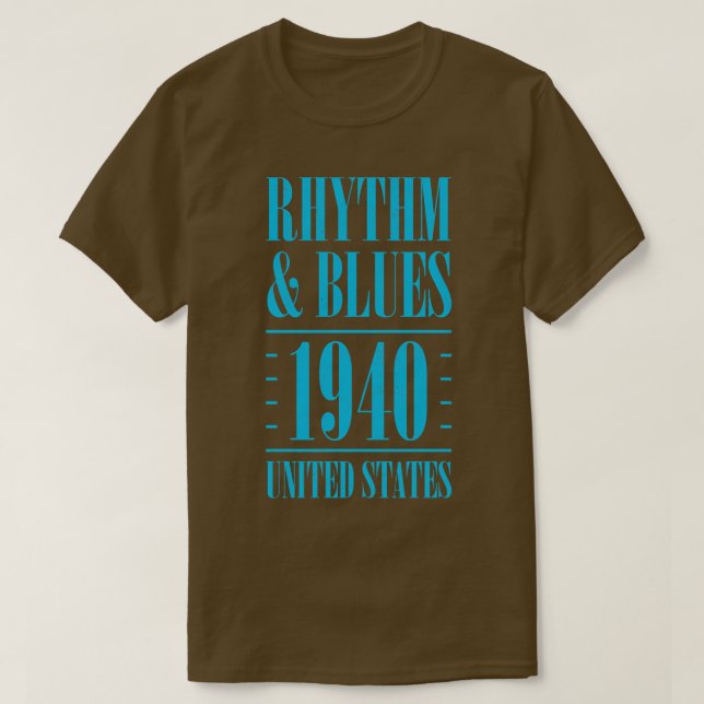 Camiseta Rhythm and Blues 1940 Vintage (Frente do Design)