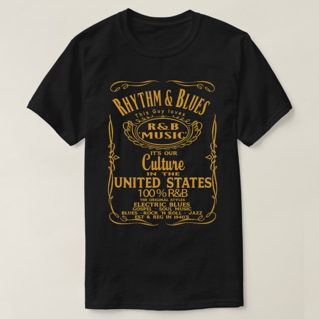 Camiseta Rhythm and Blues RnB Music Streetwear (Frente do Design)