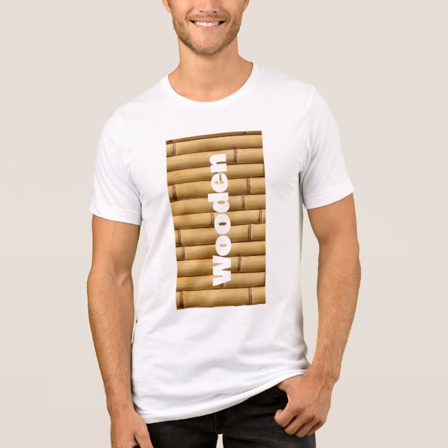 Camiseta “Rhythm of Bamboo” “Natural Lines” “Bamboo Texture (Frente)