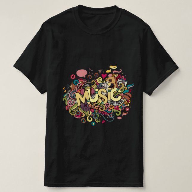 Camiseta Rhythm & Vibes: Harmonia Musical (Frente do Design)