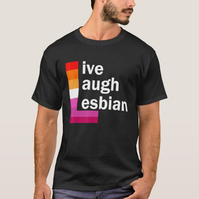 Camiseta Ria ao Vivo Orgulho Lésbico Orgulho LGBT Adulto M (Frente)
