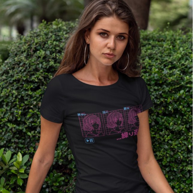 Camiseta Ria: Cry Sleep Anime Girl (Criador carregado)