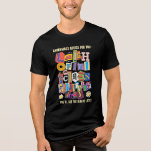 Camiseta Ria Muitas Vezes - Design de citação de Tipografia