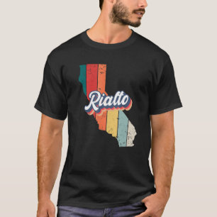 Camiseta Rialto City Retro Vintage Hometown Califórnia