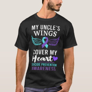 Camiseta Rib de Sensibilização do Coração do Cobrir das Asa