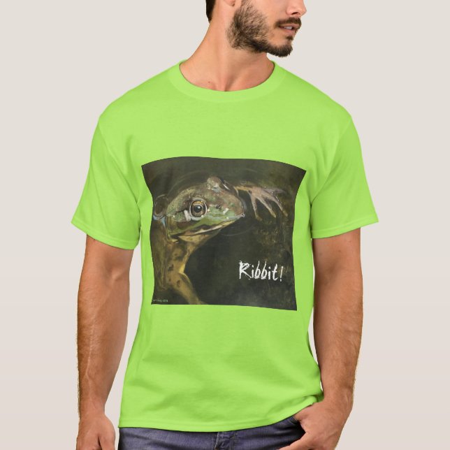 Camiseta Ribbit!  Sapo grande! (Frente)