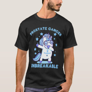Camiseta ribbo azul do cancer da próstata unicorn