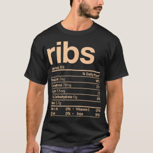 Camiseta Ribs Nutrição Fala Engraçado Dia de Ação de Graças