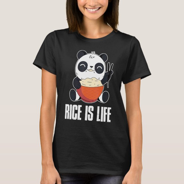 Camiseta Rice Is Life Panda (Frente)