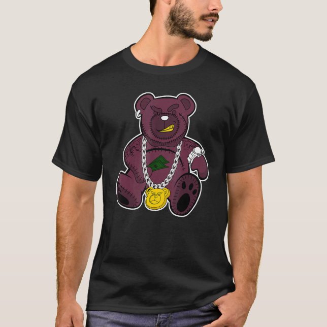 Camiseta Rich Bear Hiphop High Bordeaux 1s Matching (Frente)