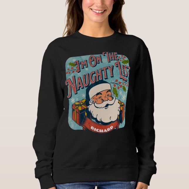 Camiseta Richard Christmas Naughty List   Santa xmas holida (Frente)