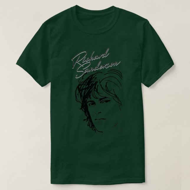 Camiseta Richard Sanderson 80s Soft Rock Fan Design (Frente do Design)