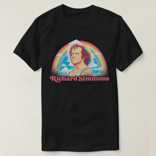 Camiseta Richard Simmons Retro Aestésico Arte Fã Arco Arco- (Frente do Design)