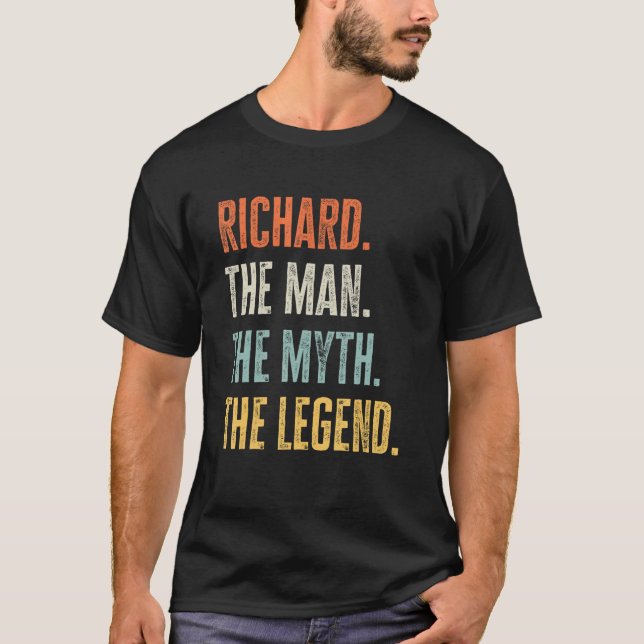 Camiseta Richard The Best, Man Mylend, Engraçado Melhor Nom (Frente)