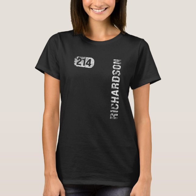 Camiseta Richardson Texas 214 Area Code Vintage Retro (Frente)
