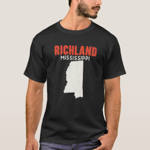 Camiseta Richland Mississippi EUA State America Viagem Miss