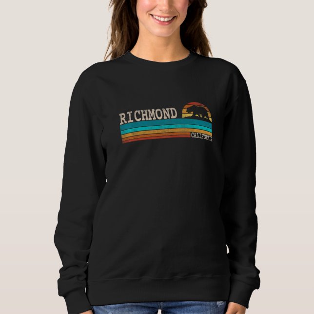 Camiseta Richmond California State Bear Retro Sunset   (Frente)