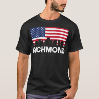 Camiseta Richmond Va American Flag Skyline