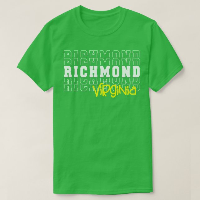 Camiseta Richmond, Virginia Richmond VA (Frente do Design)