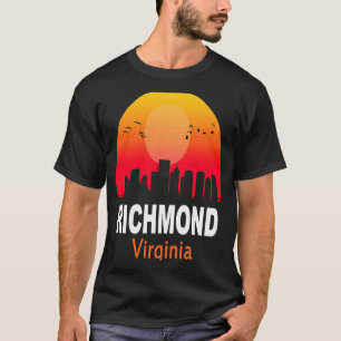 Camiseta Richmond Virginia Vintage Sunset Retro Estado