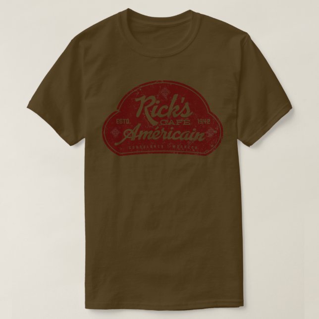 Camiseta Rick Cafe Americain (Frente do Design)