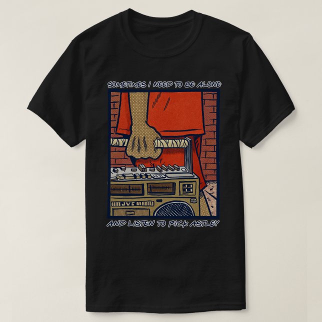Camiseta Rick do ventilador do estilo retro Astley (Frente do Design)