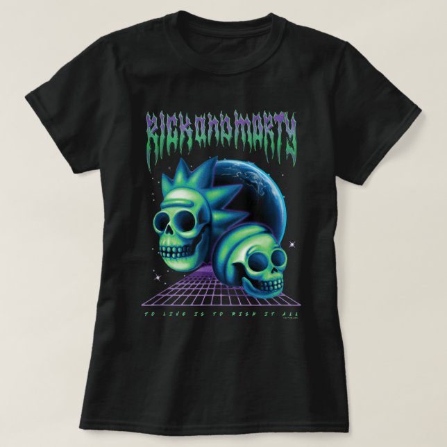 Camiseta Rick E Morte Para Viver É Arriscar Todos Os Pelos (Frente do Design)