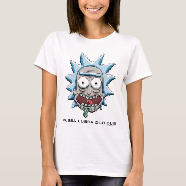Camiseta RICK E MORTY™ | Cabeça de Rick Pixelverso (Frente)