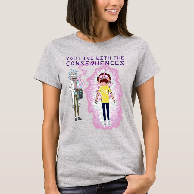 Camiseta RICK E MORTY™ | Vive Com As Consequências (Frente)