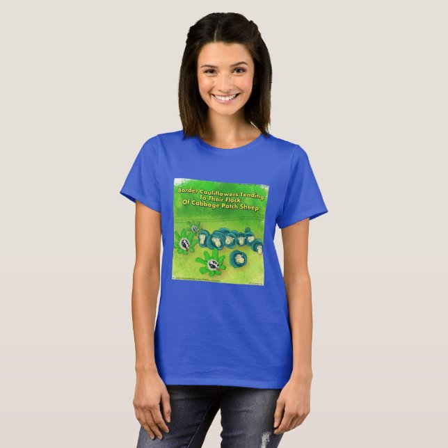 Camiseta Rick London Divertido Border Collie Flor Desenho H (Frente Completa)