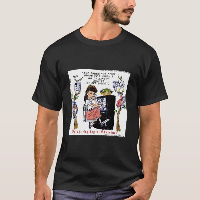Camiseta Rick London Ernestine Pássaros Chamando Natal (Frente)