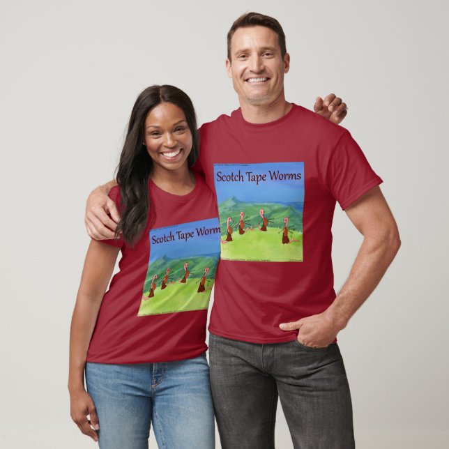 Camiseta Rick London Funny Scottish Worms Comic  (Unissex)