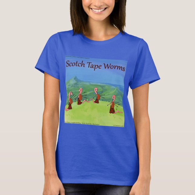 Camiseta Rick London Funny Worms Of Scotland Comic  (Frente)