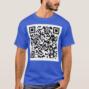 Camiseta Rick Roll Código QR Crianças com Folha Longa